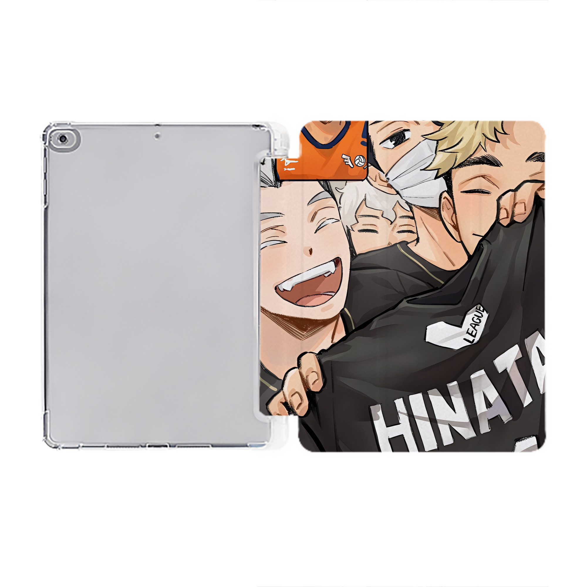 （画像用） ハイキュー!! Haikyu!! IPad ケース ペン収納付き 三つ折りスタンド PUレザー×シリコン 対応機種9.5/10.5/10.9インチ